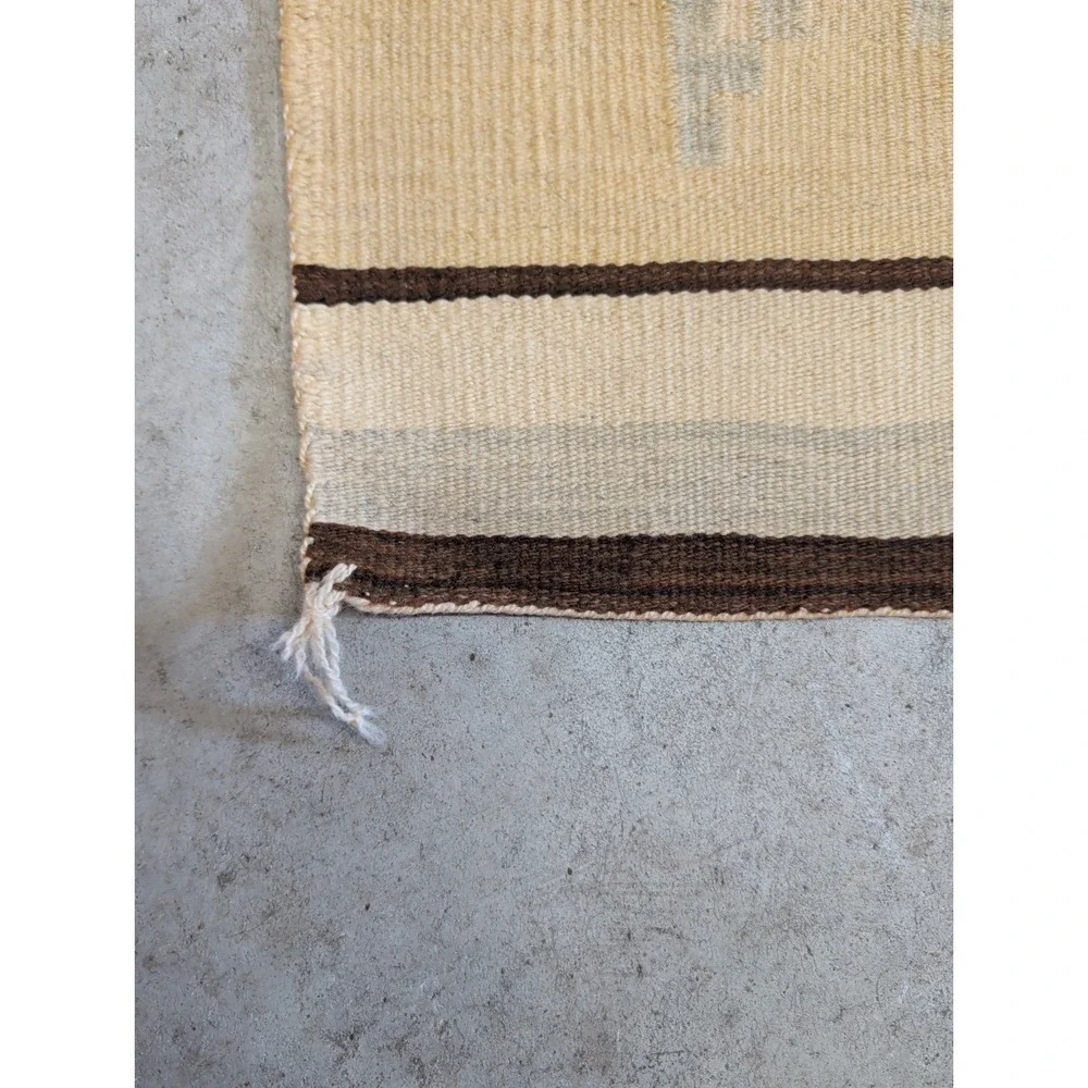 Navajo Rug, Banded Double Saddle Blanket. 62